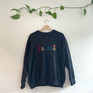 Vintage Black Canada Crew Neck Sweater